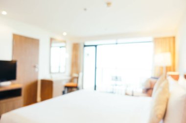 Soyut bulanıklık ve ufuk güzel lüks yatak odası iç