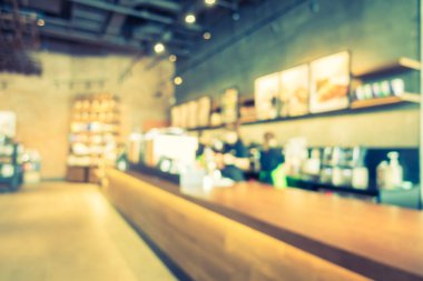 Soyut bulanıklık ve ufuk kafe Cafe iç