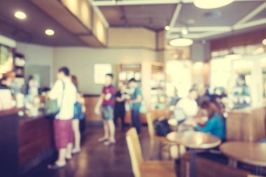 Soyut bulanıklık ve ufuk kahve dükkanı