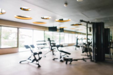 Soyut bulanıklık ve ufuk spor spor salonu ve fitness ekipmanları