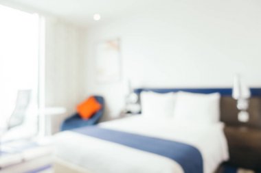 Soyut bulanıklık ve ufuk lüks otel yatak odası iç