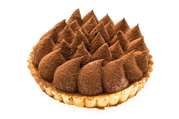 Chocolate tart dessert — Stock Photo, Image