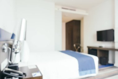 Soyut bulanıklık ve ufuk lüks otel yatak odası iç
