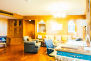 Soyut bulanıklık ve ufuk oturma odası iç