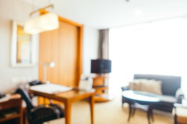 Soyut bulanıklık ve ufuk oturma odası iç