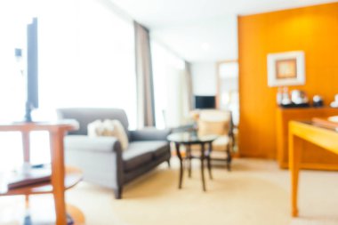 Soyut bulanıklık ve ufuk oturma odası iç