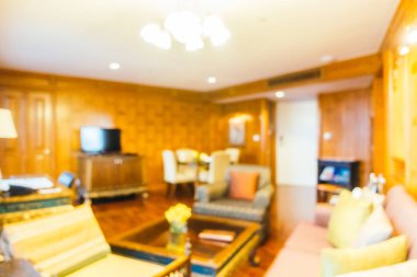 Soyut bulanıklık ve ufuk oturma odası iç