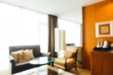 Soyut bulanıklık ve ufuk oturma odası iç