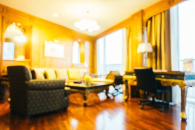 Soyut bulanıklık ve ufuk oturma odası iç