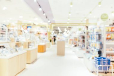 Soyut bulanıklık ve bokeh depa alışveriş merkezi iç defocused