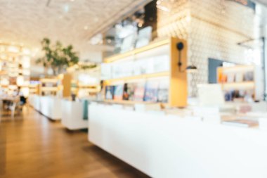 Soyut bulanıklık ve ufuk Kütüphane ve kitap mağaza Dükkanı iç