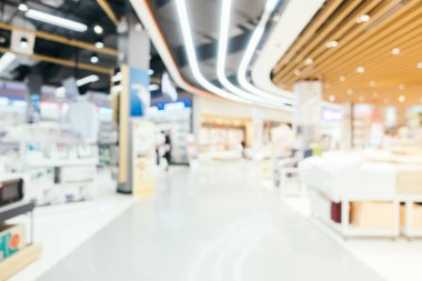 Soyut bulanıklık ve bokeh depa alışveriş merkezi iç defocused