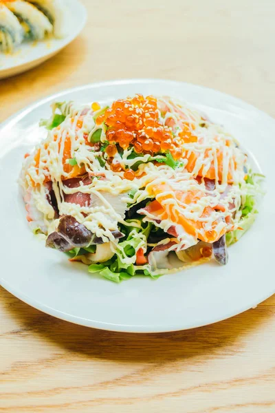 Deniz ürünleri sashimi salata — Stok fotoğraf