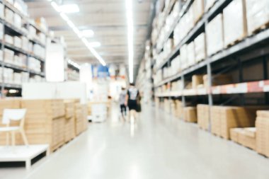 Soyut bulanıklık ve ufuk depo mağaza iç