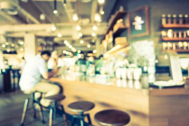 Soyut bulanıklık ve ufuk kafe Cafe iç