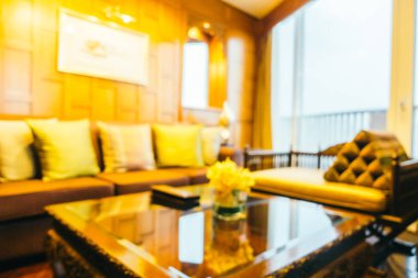 Soyut bulanıklık ve ufuk oturma odası iç