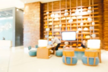 Soyut bulanıklık ve ufuk lobi ve otelin lounge