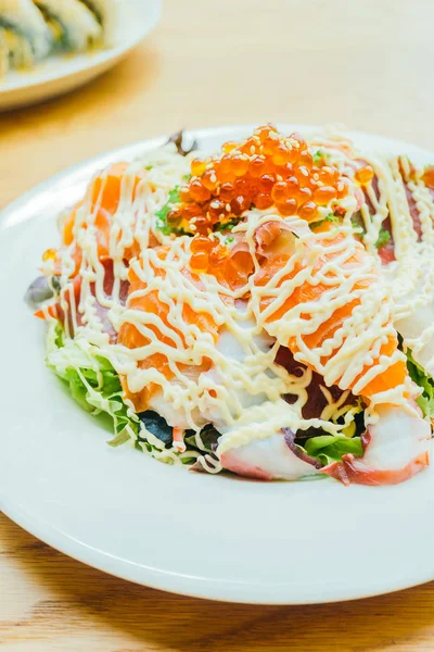Seafood sashimi salad — Stock Photo, Image