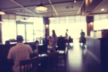 Soyut bulanıklık ve ufuk kahve dükkanı