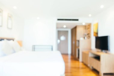 Soyut bulanıklık ve ufuk güzel lüks yatak odası iç