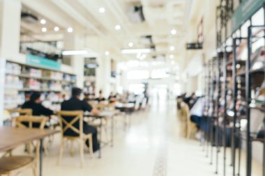 Soyut bulanıklık ve Kütüphane içinde ufuk bookshelf