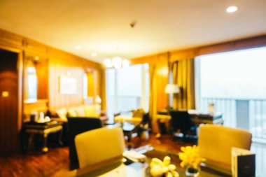 Soyut bulanıklık ve ufuk oturma odası iç