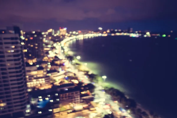 Absztrakt blur és defocused pattaya város éjjel — Stock Fotó