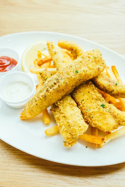 Fish and chip with french fries — Stock Photo, Image