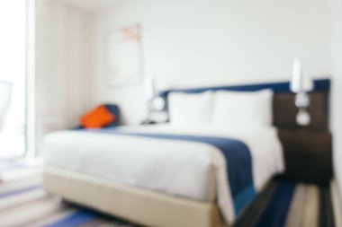 Soyut bulanıklık ve ufuk lüks otel yatak odası iç