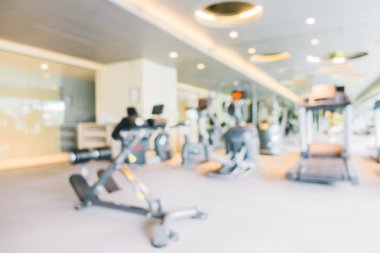 Soyut bulanıklık ve ufuk spor spor salonu ve fitness ekipmanları