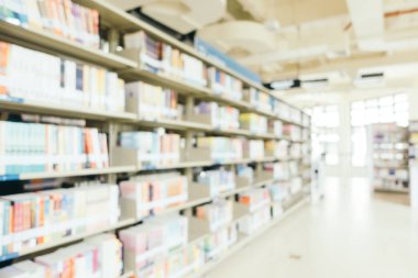 Soyut bulanıklık ve Kütüphane içinde ufuk bookshelf