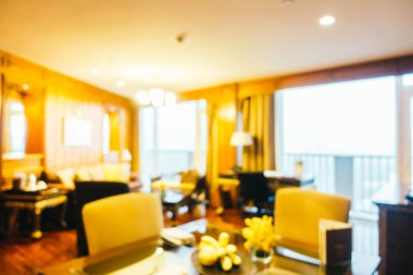 Soyut bulanıklık ve ufuk oturma odası iç