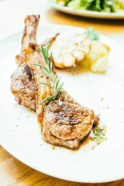 Grilled lamb meat chop steak — Stock Photo, Image
