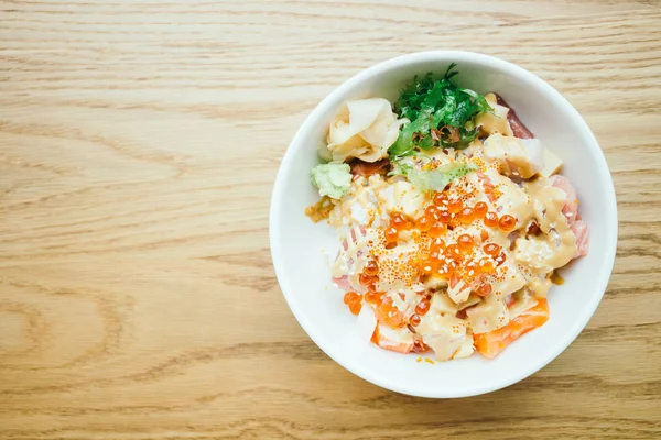 Sashimi rice bowl — Stock Photo, Image