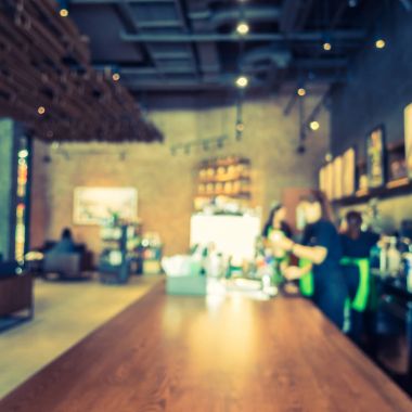 Soyut bulanıklık ve ufuk kafe Cafe iç