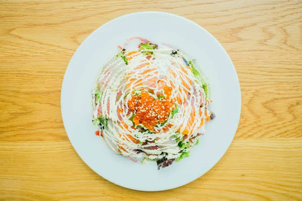 Seafood sashimi salad — Stock Photo, Image