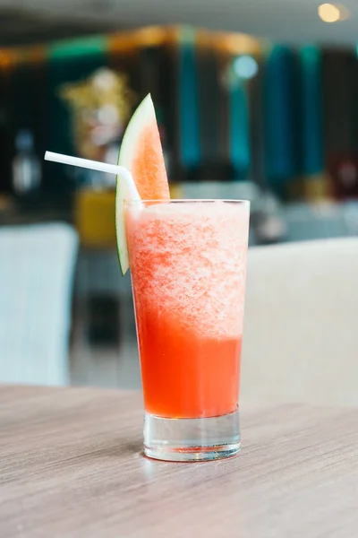 Iced Watermelon juice drinking glass — Stock Photo, Image