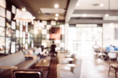 Soyut bulanıklık ve ufuk kahvehane iç