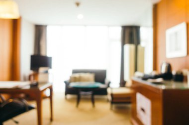 Soyut bulanıklık ve ufuk oturma odası iç