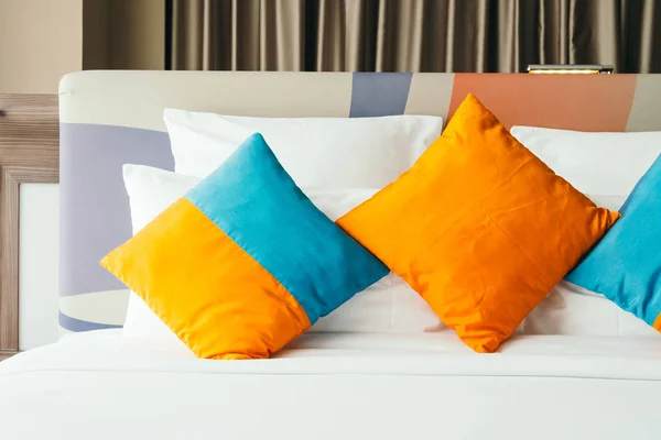 Comfort pillow on bed — Stock Photo, Image