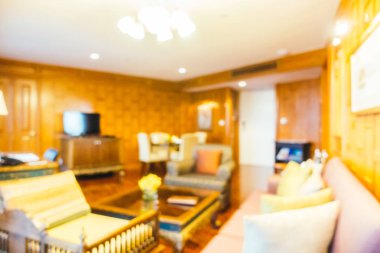 Soyut bulanıklık ve ufuk oturma odası iç