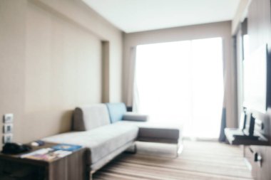 Soyut bulanıklık ve ufuk oturma odası iç