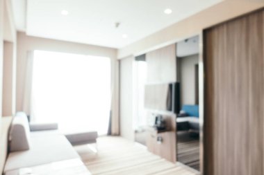 Soyut bulanıklık ve ufuk oturma odası iç