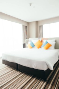 Soyut bulanıklık ve ufuk yatak odası iç