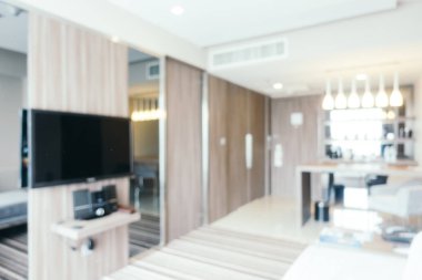 Soyut bulanıklık ve ufuk oturma odası iç