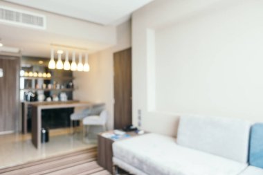 Soyut bulanıklık ve ufuk oturma odası iç