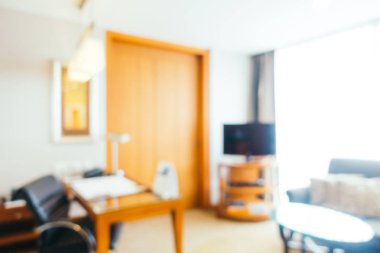 Soyut bulanıklık ve ufuk oturma odası iç