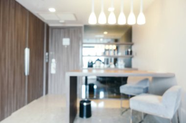 Soyut bulanıklık ve ufuk oturma odası iç