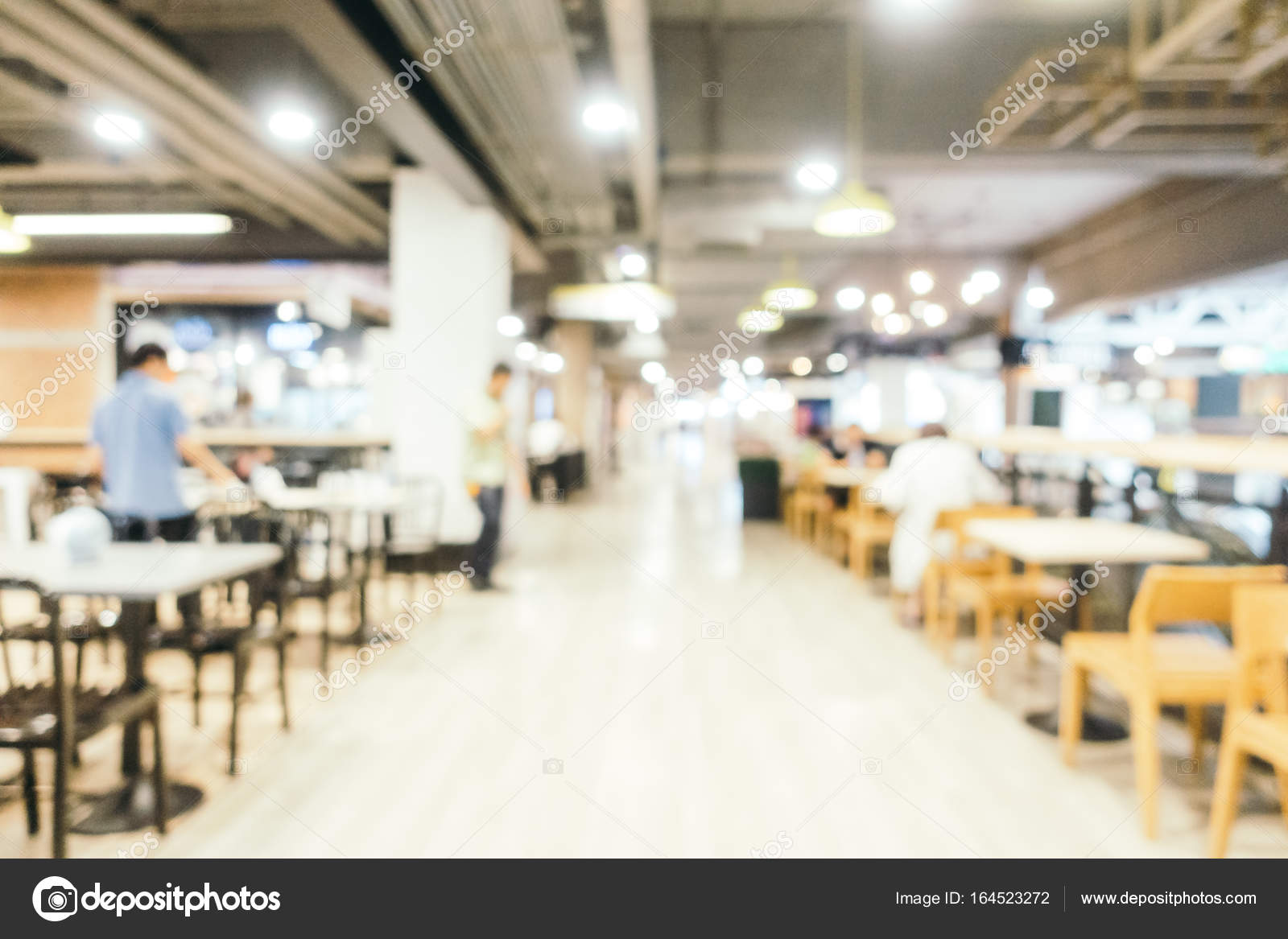 Abstract Blur And Defocused Food Court Center Of Department Stor