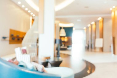 Soyut bulanıklık ve ufuk lobi ve otelin lounge